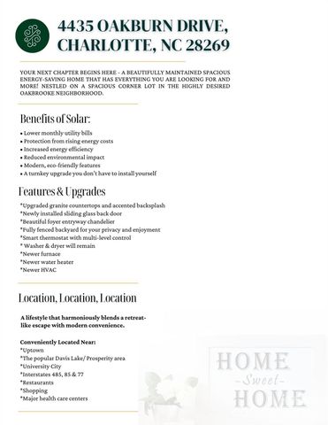 4435 Oakburn Drive, Charlotte, NC 28269