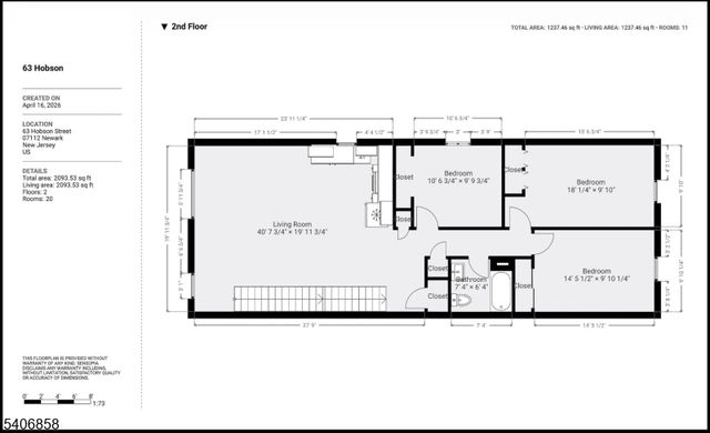 63 Hobson St, Newark City, NJ 07112