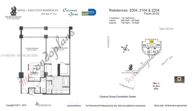 3350 SW 27 AV 2104, Coconut Grove, FL 33133