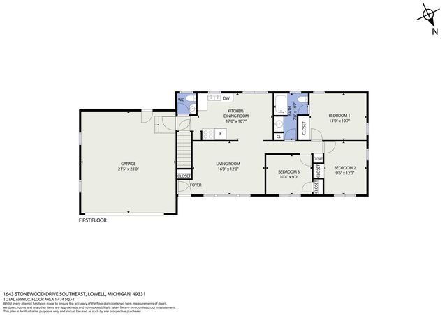 1643 Stonewood Drive SE, Lowell, MI 49331