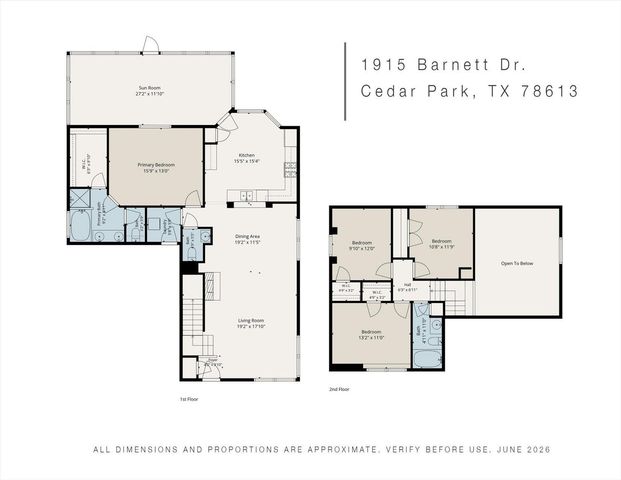 1915 Barnett DR, Cedar Park, TX 78613
