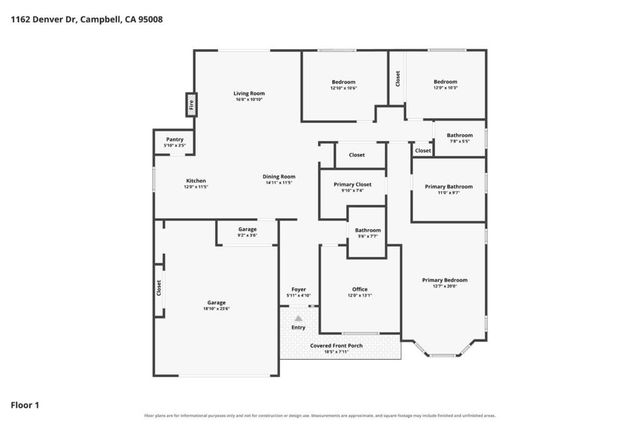 1162 Denver Drive, Campbell, CA 95008