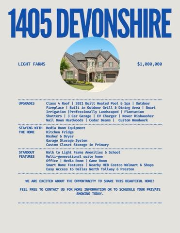1405 Devonshire Drive, Celina, TX 75009