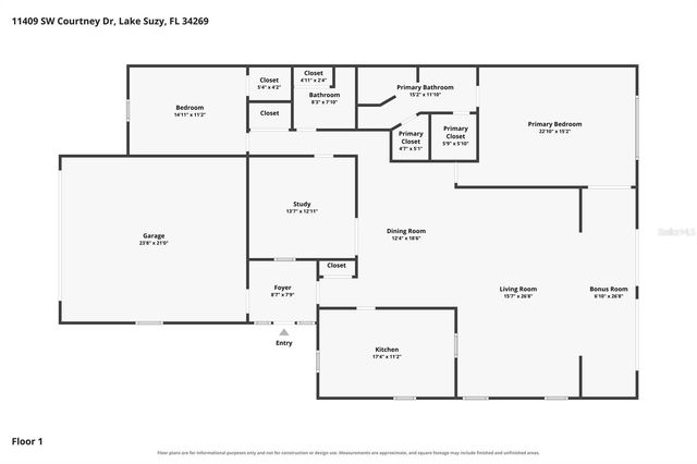 11409 SW COURTNEY DRIVE, Lake Suzy, FL 34269