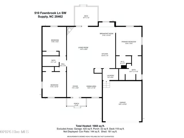 510 Fawnbrook Lane SW, Supply, NC 28462