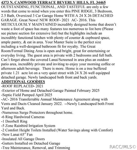 4373 N Camwood Terrace, Beverly Hills, FL 34465