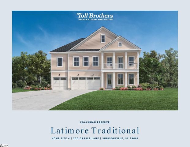 200 Dapple Lane Lot 4 Lot 4 Latimore Traditional, Simpsonville, SC 29681