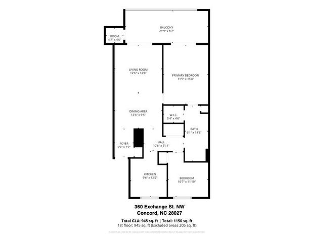 360 Exchange Street NW 206, Concord, NC 28027