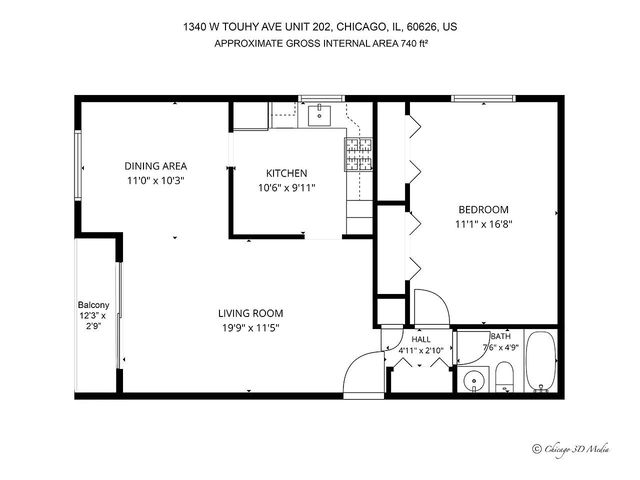 1340 W Touhy Avenue 202, Chicago, IL 60626