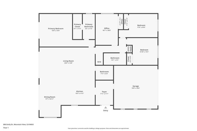 806 Emily Drive, Mountain View, CA 94043