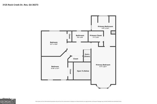 3125 Rock Creek Drive, Rex, GA 30273