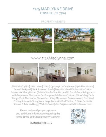 1125 Madlynne Drive, Cedar Hill, TX 75104