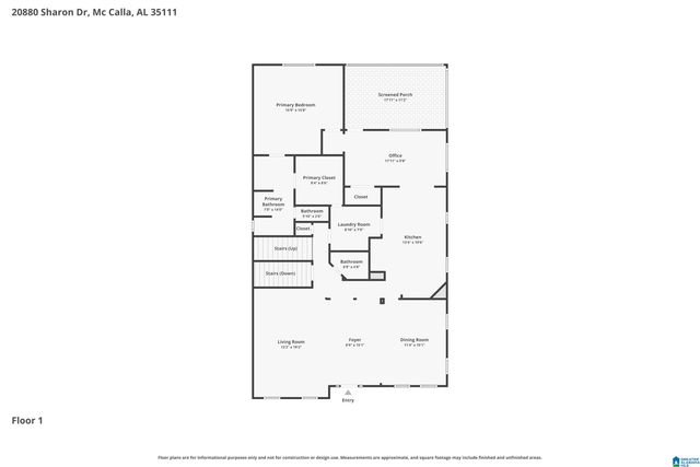 20880 SHARON DRIVE, Mccalla, AL 35111