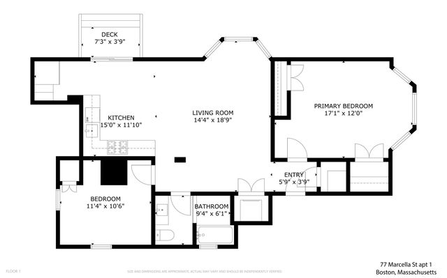 77 Marcella St 1, Boston, MA 02119
