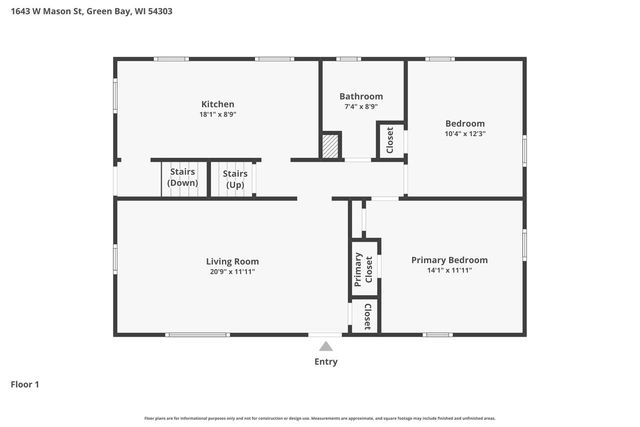 1643 W MASON STREET, Green Bay, WI 54303