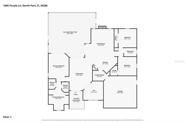1666 PURPLE LANE, North Port, FL 34286