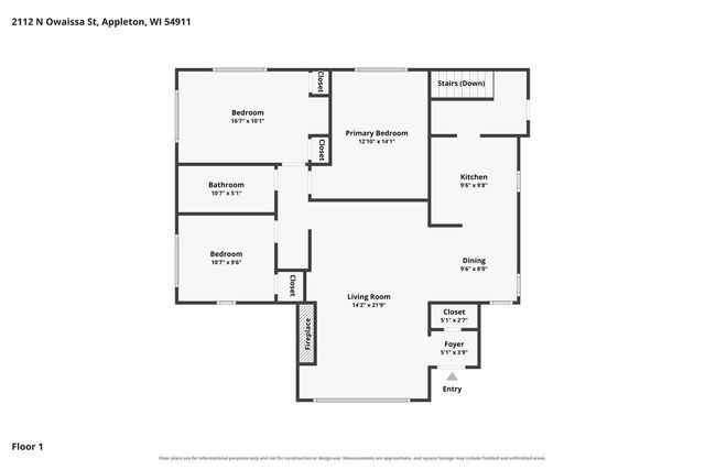 2112 N OWAISSA STREET, Appleton, WI 54911