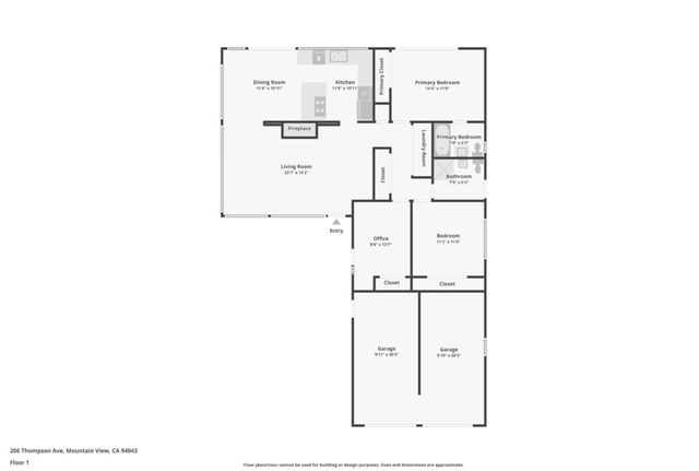 206 Thompson Avenue, Mountain View, CA 94043